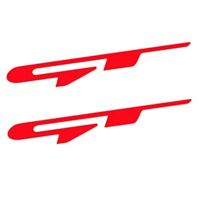 Afbeelding van 2 stuks beschermfolie voor logo en achter, zelfklevend, perfecte pasvorm, autoaccessoires, K136 (karmijnrood)