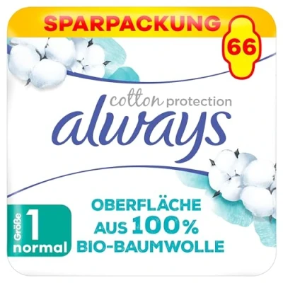 Afbeelding van Always Maandverband Bio Cotton Normal 66 stuks