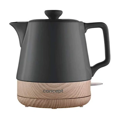 Afbeelding van Concept RK0062 1,0 liter keramische waterkoker, antraciet plus houtstructuur