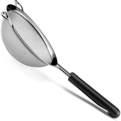 Afbeelding van Déglon Zeef Ø 14 cm Stop&#039;Glisse® Precisie Keukenzeef RVS Zwart Handvat