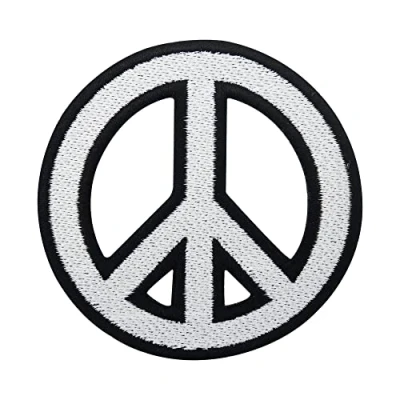 Afbeelding van Finally Home Patch om op te strijken, vredesteken, strijk of naaipatch, decoratie reparatie voor kleding, jeans, tas, broek, jas