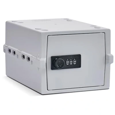 Afbeelding van Lockabox Mini™ Hoogwaardige afsluitbare opbergdoos 3 liter combinatiedoos voor levensmiddelen, medicijnen en huishoudelijke veiligheid BPA vrij (opaal wit)