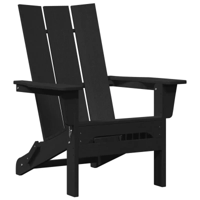 Afbeelding van vidaXL Vouw Adirondack Stoel Zwart 74.5x80.5x90 cm HDPE