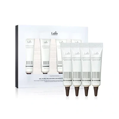 Afbeelding van LA&#039;DOR Scalp Scaling Spa Hair Treatment 15 g x 4ea hoofdhuid scrub conditioner diepe reiniging hoornlaag overtollige gezonde olie zonder roos