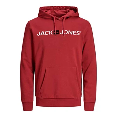 Afbeelding van JACK &amp; JONES Heren hoodie logo, rood (Rio Red/Reg Fit), XS