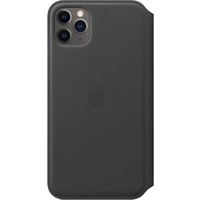 Afbeelding van Apple Leren Folio Hoesje voor iPhone 11 Pro Max Zwart