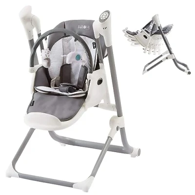 Afbeelding van FableKids 2in1 Kinderstoel Schommelstoel baby van 6 tot 36 maanden Opvouwbaar