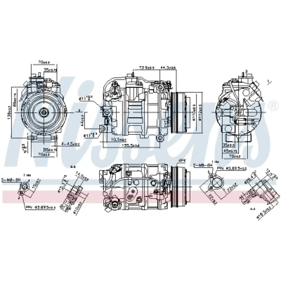 Afbeelding van Nissens Airco compressor 890218