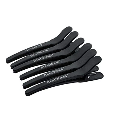 Afbeelding van Blackomb 6 stuks haarspelden, koolstof, kappersaccessoires, haarclips, zwart, 12 cm