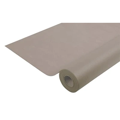 Afbeelding van Pro Nappe Ref R780654I karton met 5 wegwerptafelkleden van Spunbond vlies rol 6 m lengte x 1,20 breedte kleur grège materiaal scheurvast, waterafstotend en afwasbaar