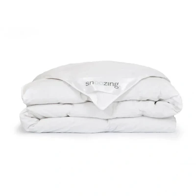 Afbeelding van Snoozing Mont Blanc Dons Zomerdekbed Tweepersoons 200x220 cm Wit
