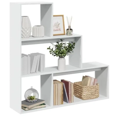 Image de vidaXL Étagère séparatrice de pièce à 3 niveaux blanc 123x29x123 cm857985
