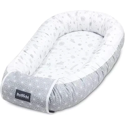 Afbeelding van Bellochi Babynestje Cocon voor Babybed Pasgeborenen OEKO TEX Gecertificeerd 100% Katoen 90x60x12cm Zacht En Veilig Babynest met Beschermende Randen Star Copse