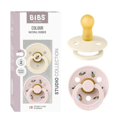 Afbeelding van BIBS Studio Colour Fopspenen 2 Stuks Size Bumblebee Ivory