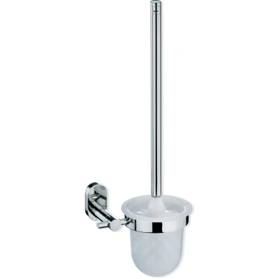 Afbeelding van Lucido Toiletborstel houder met Wandbevestiging Zilver Kela