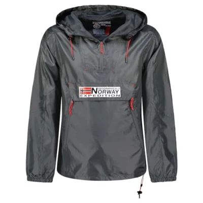 Afbeelding van Geographical Norway Choupa Heren Outdoor Winddichte Jas Waterdichte Lange Mouw Regenjas Wandelen Lente Zomer Herfst Winter, Donkergrijs