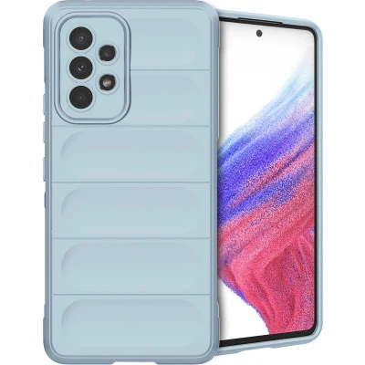 Afbeelding van iMoshion Hoesje Geschikt voor Samsung Galaxy A53 Siliconen EasyGrip Backcover Lichtblauw