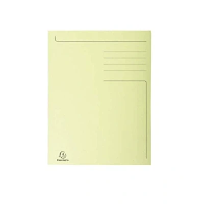 Afbeelding van Exacompta Dossiermap Forever A4 3 kleppen 280gr geel 50 stuks