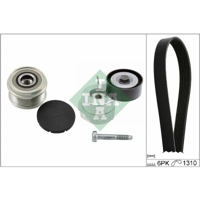 Afbeelding van INA 529 0506 20 Poly V riem set FIAT: 500 Hatchback, Punto Evo Doblo I Cargo, LANCIA: Musa, Ypsilon III