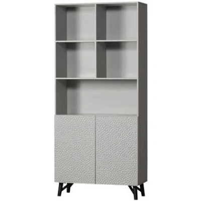 Afbeelding van BePureHome Carved 2 Deurs Opbergkast Hout Mist 200x90x37