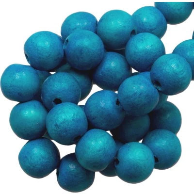 Afbeelding van Houten Kralen Vintage Look (12 mm) Azure (70 stuks)