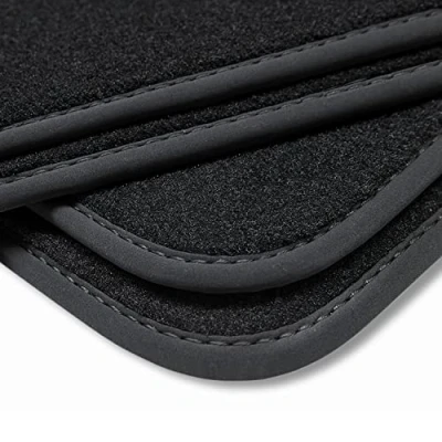Afbeelding van teileplus24 BV545 vloermatten van fluweel voor Skoda Octavia 4 NX/Combi, Berlina 2020 voetbescherming, naad: zwart