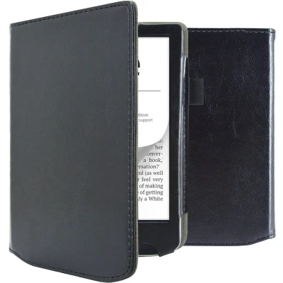 Afbeelding van imoshion Ereader Cover / Hoesje Geschikt voor Vivlio Light HD Pocketbook Verse Pro Vegan Leather Bookcase Zwart