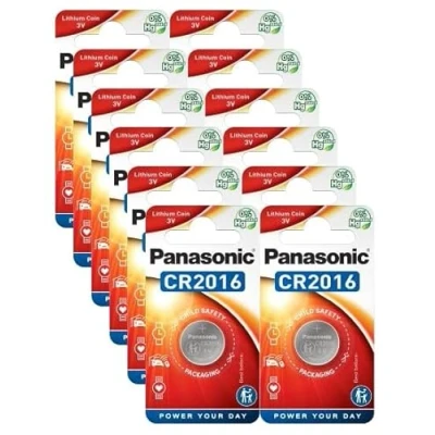 Afbeelding van Panasonic CR2016 3V Lithium knoopcel batterij 120 stuks