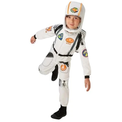 Afbeelding van Rubie&#039;s Co Astronaut kostuum voor jongens, ruimteman NASA, kinderuniform, kinderen, kostuum, medium, 5 6 jaar Engelse versie