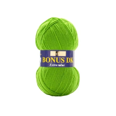 Afbeelding van Hayfield Double Bonus breiwol DK 100 g, garen, citroengeel, 19 x 9 cm