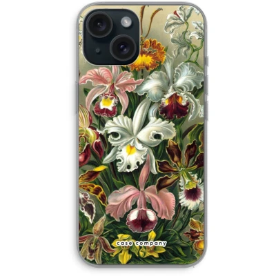 Afbeelding van Case Company® hoesje geschikt voor iPhone 15 Haeckel Orchidae Soft Cover Telefoonhoesje Bescherming aan alle Kanten en Schermrand