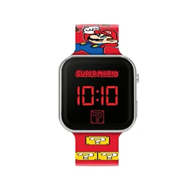 Afbeelding van Accutime LED Watch Super Mario Kinderhorloge Met Display Voor Datum en Tijd Rood
