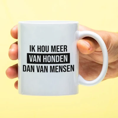 Afbeelding van Mok Ik Hou Meer Van Honden Dan Mensen