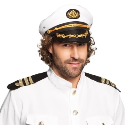 Image de Boland casquette Kapitein Jonah hommes blanc/noir taille unique