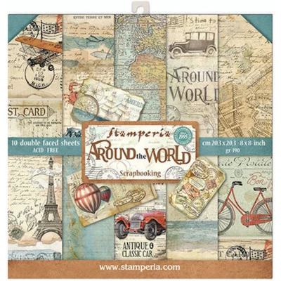 Afbeelding van Stamperia Around the World 8x8 Inch Paper Pack (SBBS12)