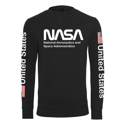 Afbeelding van Mister Tee NASA US Crewneck Sweater, Heren, Maat: XS, Black