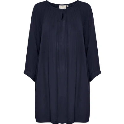 Afbeelding van Kaffe Amber Tuniek, Dames, Maat: 46, Midnight marine