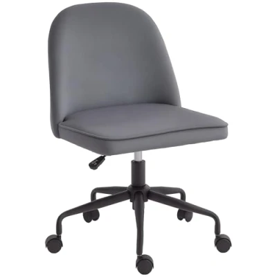 Afbeelding van HOMCOM Bureaustoel Polyester 52x52x88cm Grijs