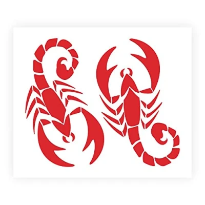 Afbeelding van 4R Quattroerre.it 15751 Autosticker schorpion, voorgesneden, 14 x 16 cm, rood