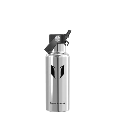 Afbeelding van Super Sparrow Thermosfles, 18/10, ultralicht, 500 ml, standaard drinkdop, roestvrij stalen fles, BPA vrije kinderfles, voor sport, reizen, school, kantoor, thuis