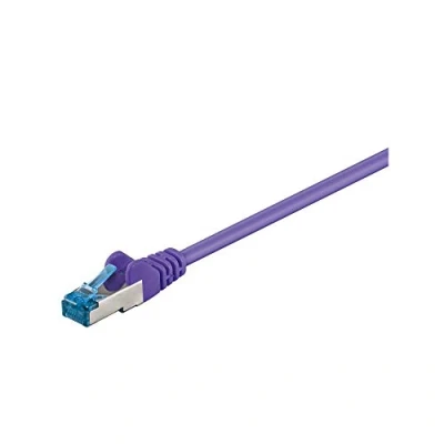Afbeelding van Goobay 93687 CAT 6a linkerkabel, S/FTP (PiMF), paars, 1 m lengte