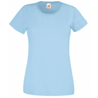 Afbeelding van Fruit of the Loom Valueweight T shirt met korte mouwen voor dames, Hemelsblauw