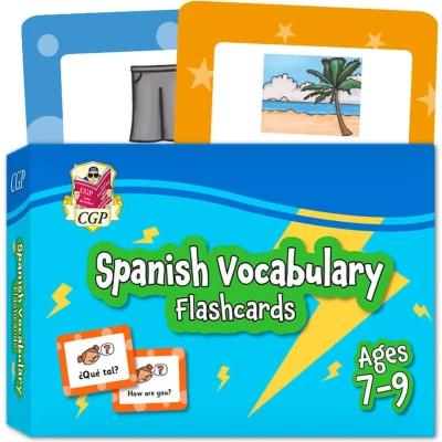 Afbeelding van CGP KS2 Activity Books and Cards Spanish Vocabulary Flashcards for Ages 7 9 (with Free Online Audio)