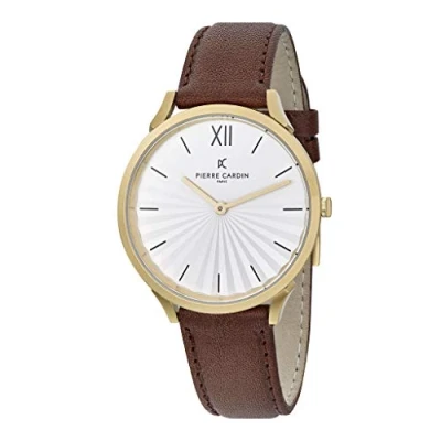Afbeelding van Pierre Cardin Pigalle plissée CPI.2004 Horloge Leer Bruin Ø 40 mm