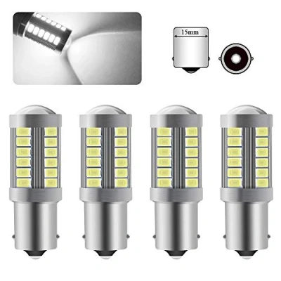 Afbeelding van 4 x 1156BA15S P21W LED lamp, wit, super helder, 6000 K, 5630, 33 SMD, achteruitrijlicht, parkeerplaats, achterlicht, mistlamp, 12 30 V