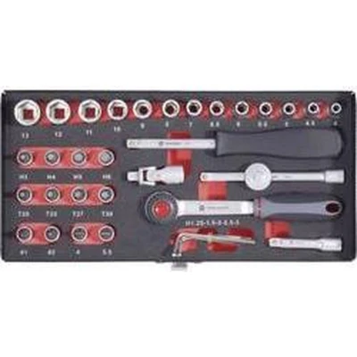Afbeelding van TOOLCRAFT 826363 Dopsleutelset Metrisch 1/4 (6.3 mm) 36 delig