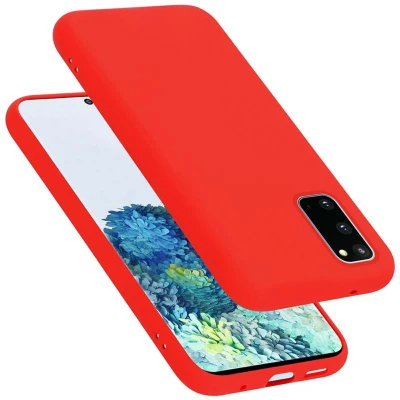 Afbeelding van Cadorabo Hoesje geschikt voor Samsung Galaxy S20 in LIQUID ROOD Beschermhoes gemaakt van flexibel TPU silicone Case Cover
