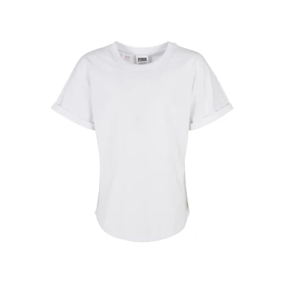 Afbeelding van Urban Classics LONG Shaped Turnup Tshirt basic voor kinderen, Maat: 110/116, White