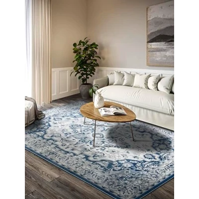 Afbeelding van Vloerkleed Gabrielle Creme/Blauw 120 x 170 cm Dekbed Discounter.nl