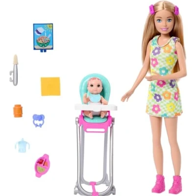 Image de Barbie Skipper Coffret Babysitters Inc, 1Poupée, 1Bébé, Accessoires Htk35